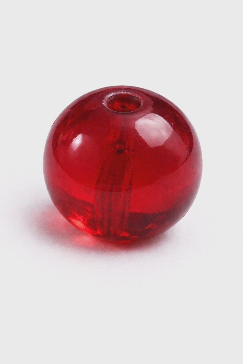 40 Vintage Transparent Red Glass Round Beads, West Germany, 7-8mm - Etsy