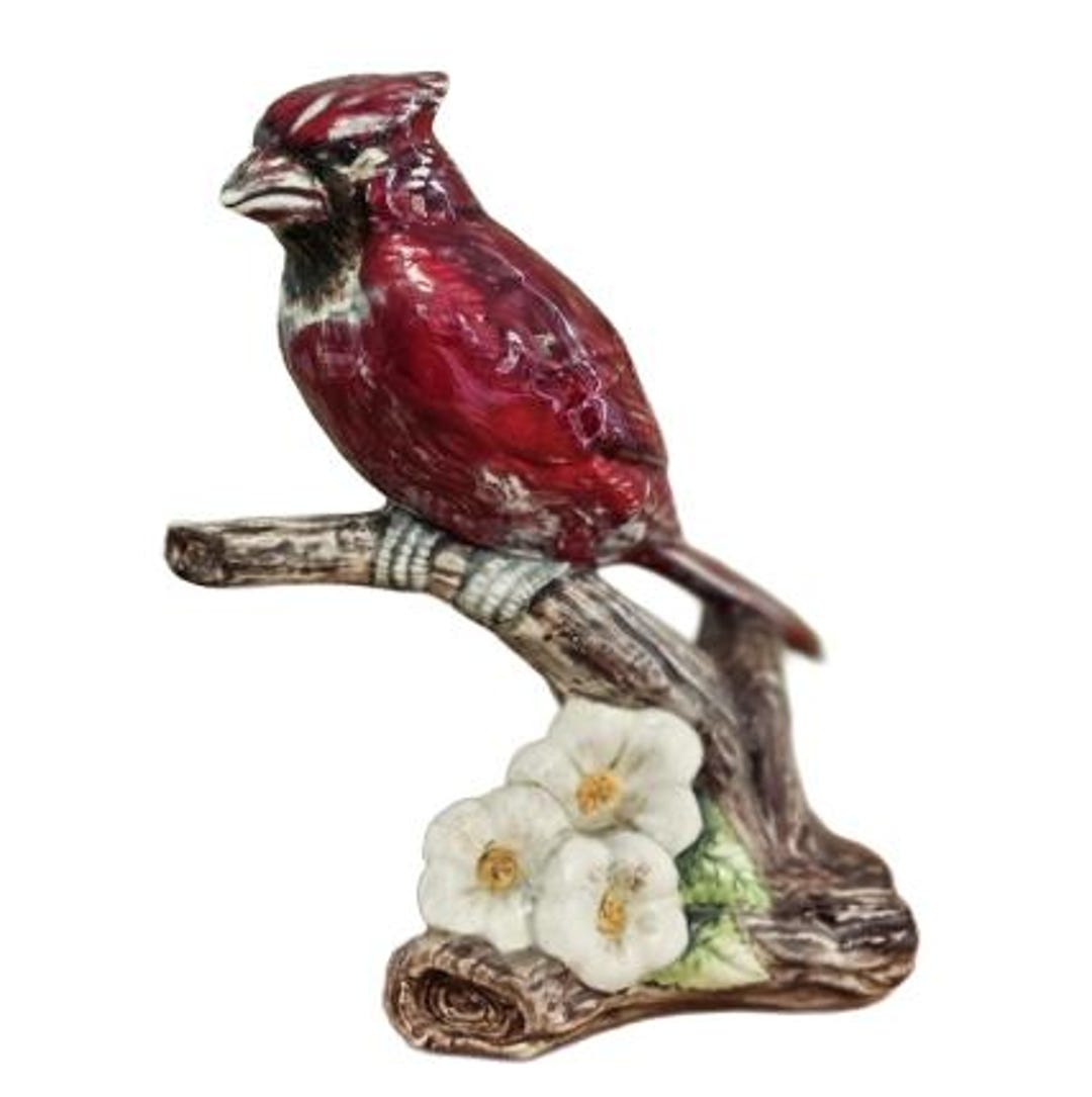 Vintage Bird Figurine - Cardinal Statue - Red Bird Collectible - Etsy