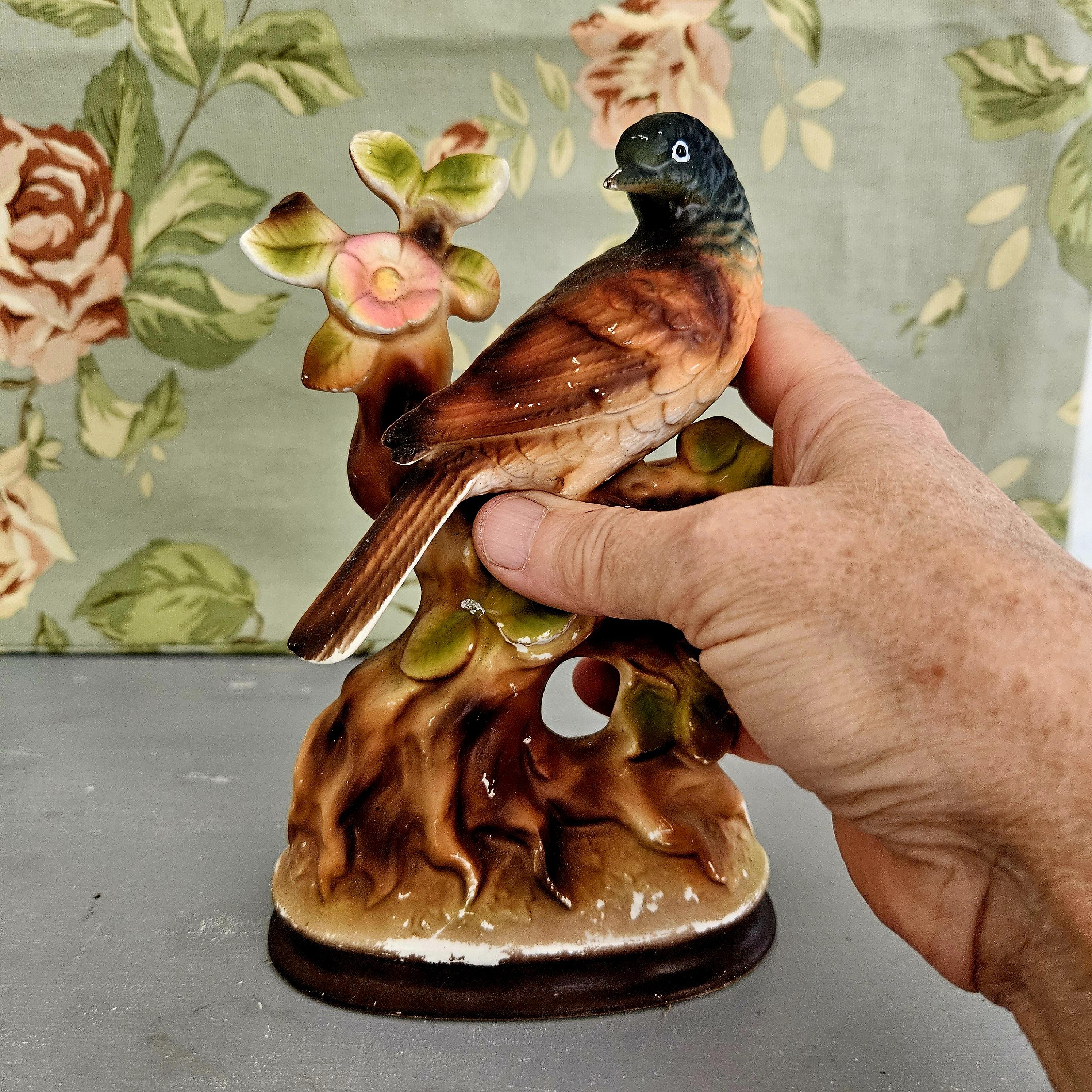 チョークウェア　置物　ミッドセンチュリー50s アメリカビンテージ ヴィンテージの鳥の置物 - 鳥の像のコレクターアイテム - ミッド