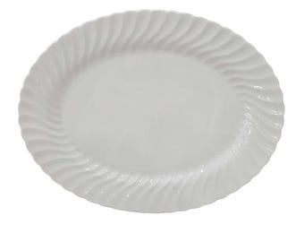 Bandeja de loza blanca vintage de Johnson Brothers
