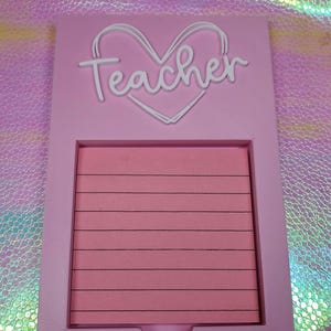 Teacher Sticky Note Holder, Sticky Note Holder, Desk Note pad holder, post it holder, Teacher post it holder
