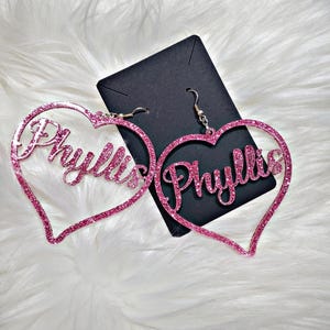 Custom Name Earrings, personalized earrings, personalized gift, earrings, Dangle earrings, acrylic earrings