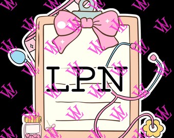 LPN Acrylic Blank With Decal, happy nurses week Acrylic Blank With Decal, Acrylic Blanks, Badge Blanks With Decal,  acrylic blank