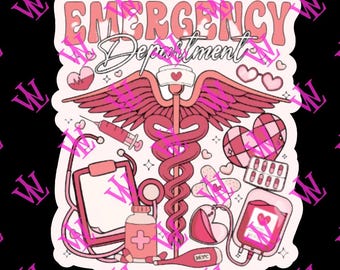 Emergency Department Acrylic Blank With Decal, happy nurses week Acrylic Blank With Decal, Acrylic Blanks, Badge Blanks With Decal,  acrylic