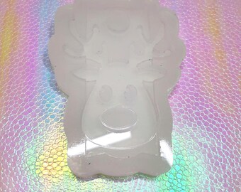 Reindeer stanley 3D Tumbler Topper Molds, Tumbler Topper, Uv molds, resin molds, silicone molds,stanley topper mold, tumbler topper