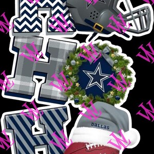 Christmas Football Acrylic Blank With Decal, Acrylic Blank With Decal, Acrylic Blanks, Badge Blanks With Decal, Christmas acrylic blank