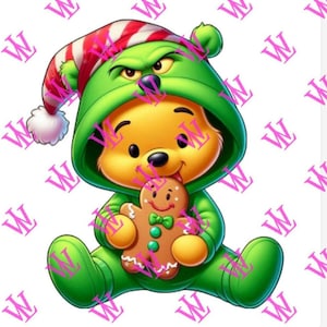 Weihnachten Acryl Rohling mit Abziehbild, Acryl Rohling mit Abziehbild, Acryl Rohling, Badge Rohling mit Abziehbild, Pooh Acryl Rohling