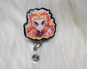 Carrete de insignias Rengoku, carrete de insignias, carrete de insignias Rengoku, insignia, carretes de insignias personalizados, carretes de insignias, carrete de insignias Rengoku