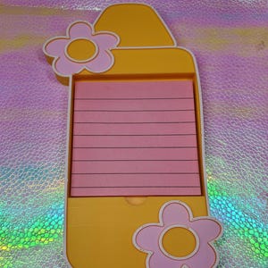 Cute Crayon Sticky Note Holder, Sticky Note Holder, Desk Note pad holder, post it holder, Teacher gift
