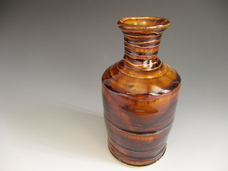 1 Amber Bottle Vase