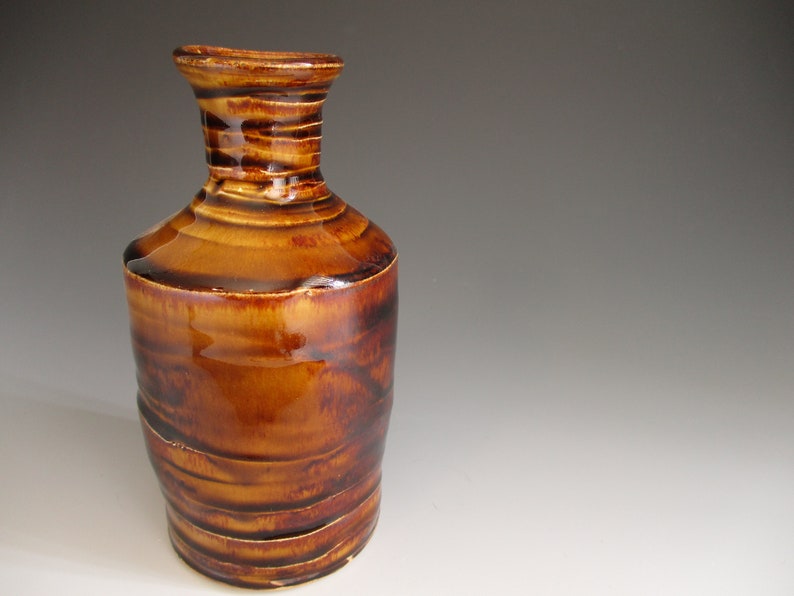 1 Amber Bottle Vase