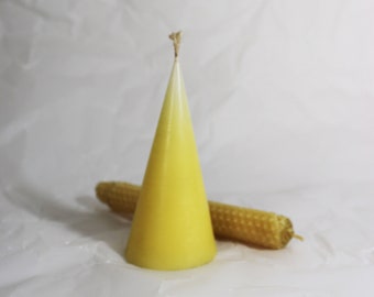 Pair of Vintage Handmade Beeswax Candles