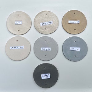 Ceramic Wall Hanging Large Scale Clay Disks, Hemp Twine, Home Decor, Minimal image 9