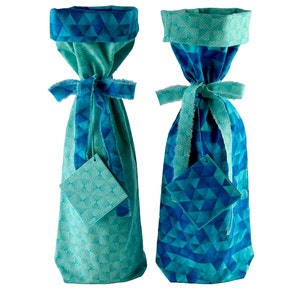 Wein-Geschenk-Taschen und Anhänger ~ Zweier-Set