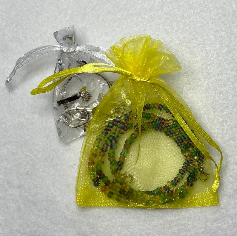 Badge Lanyard ~ Beaded Glass Lanyard ~ 4-IN-1 Lanyard Face Mask Lanyard ~ Eyeglass Necklace ~ Keychain ~ I.D