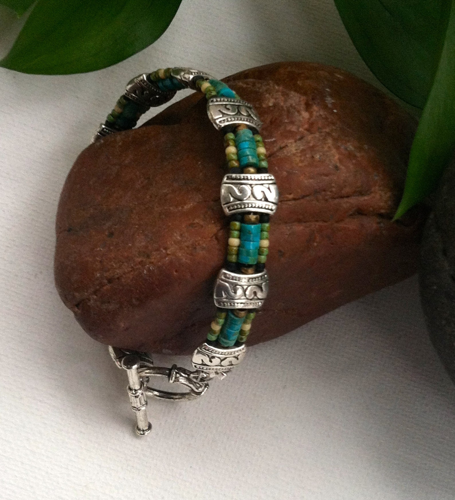 Mens Turquoise Bracelet Mens Bracelet Genuine Turquoise Etsy