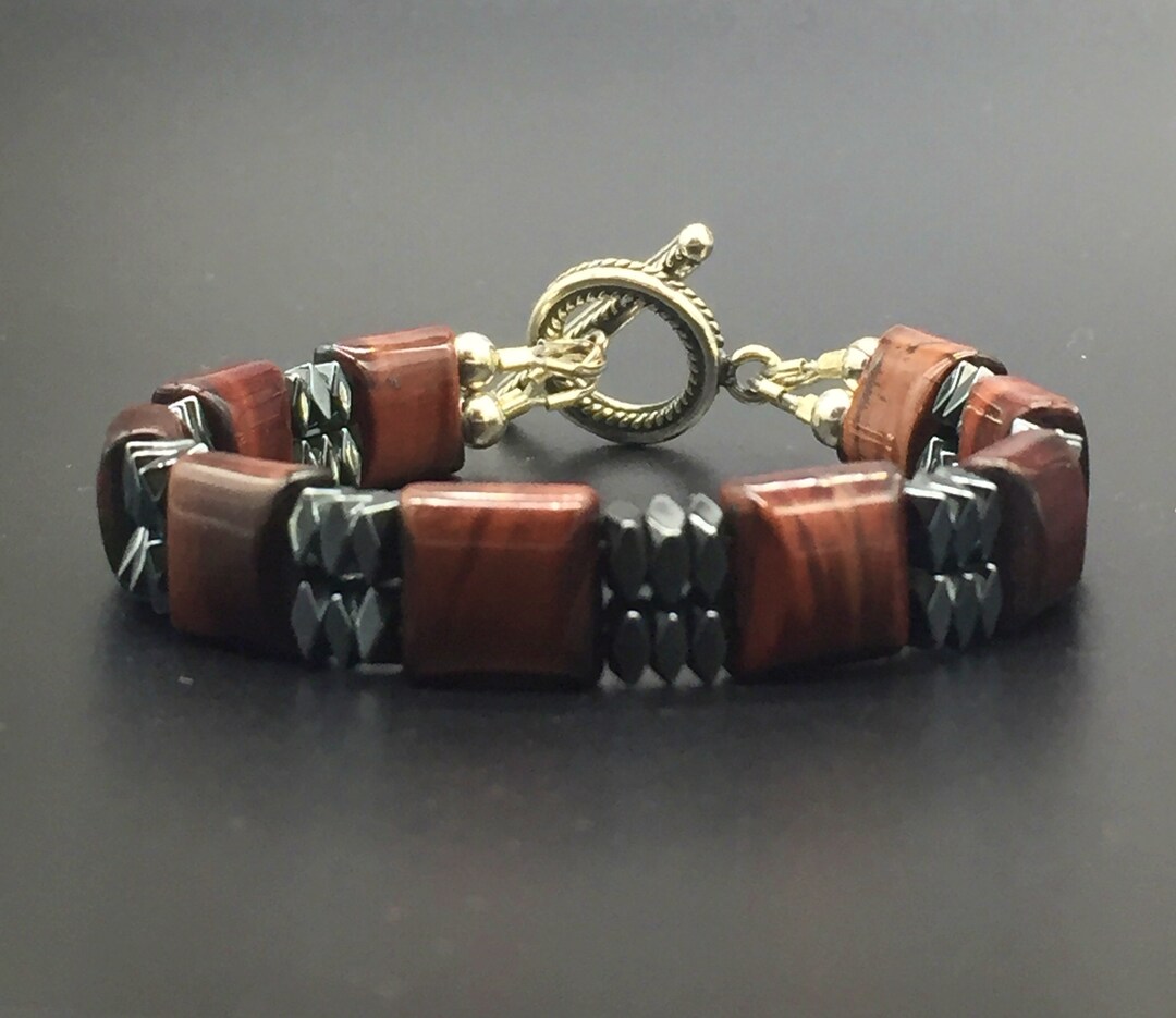 Mens Designer Bracelet, Mens Beaded Bracelet, Handmade, Simple Design