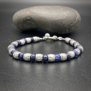 Best Seller, Mens bracelet, mens lapis bracelet, lapis for men, mens blue bracelet, mens beaded bracelet, men&#39;s gift, gifts for him