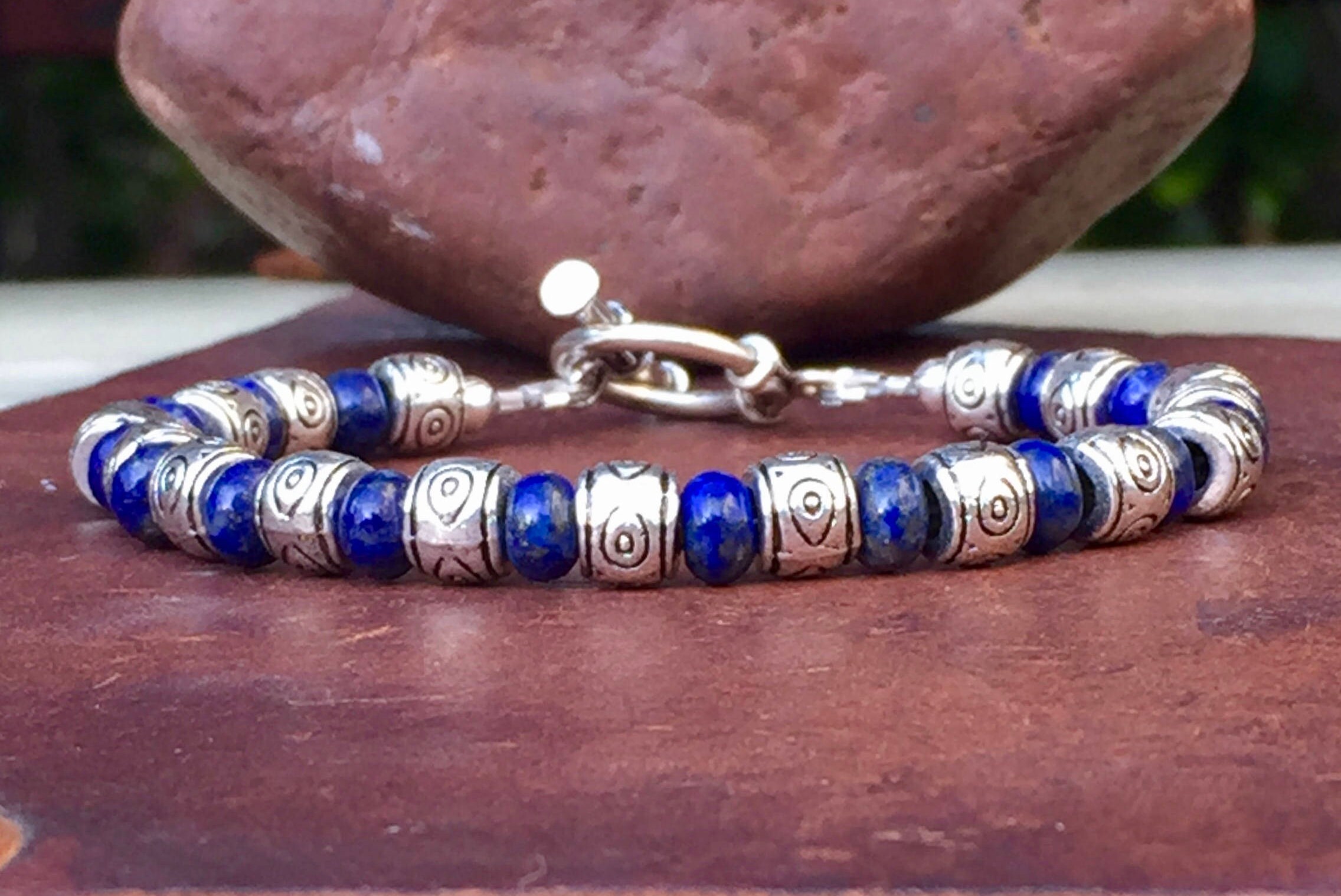 Best Seller Mens Bracelet Mens Lapis Bracelet Lapis for Etsy Canada