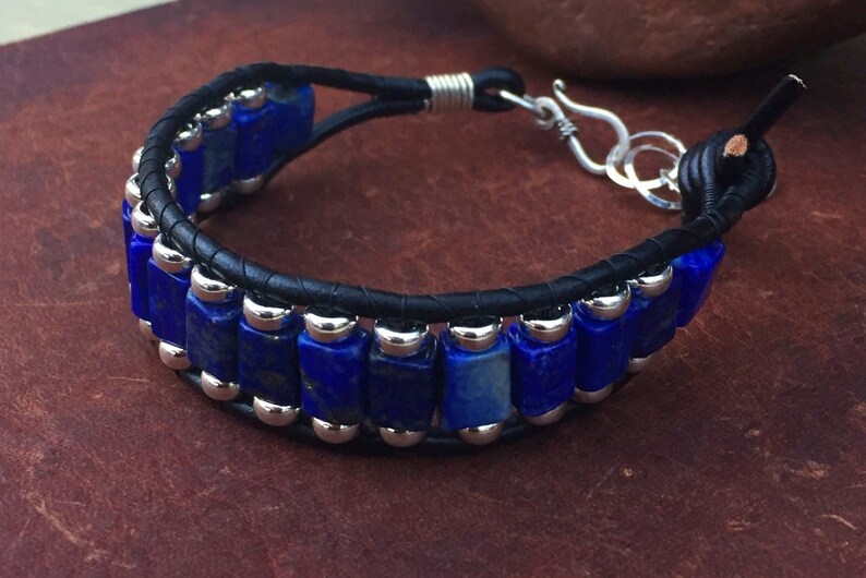 Mens Bracelet Mens Lapis Jewelry Mens Beaded Bracelet Lapis Etsy Canada