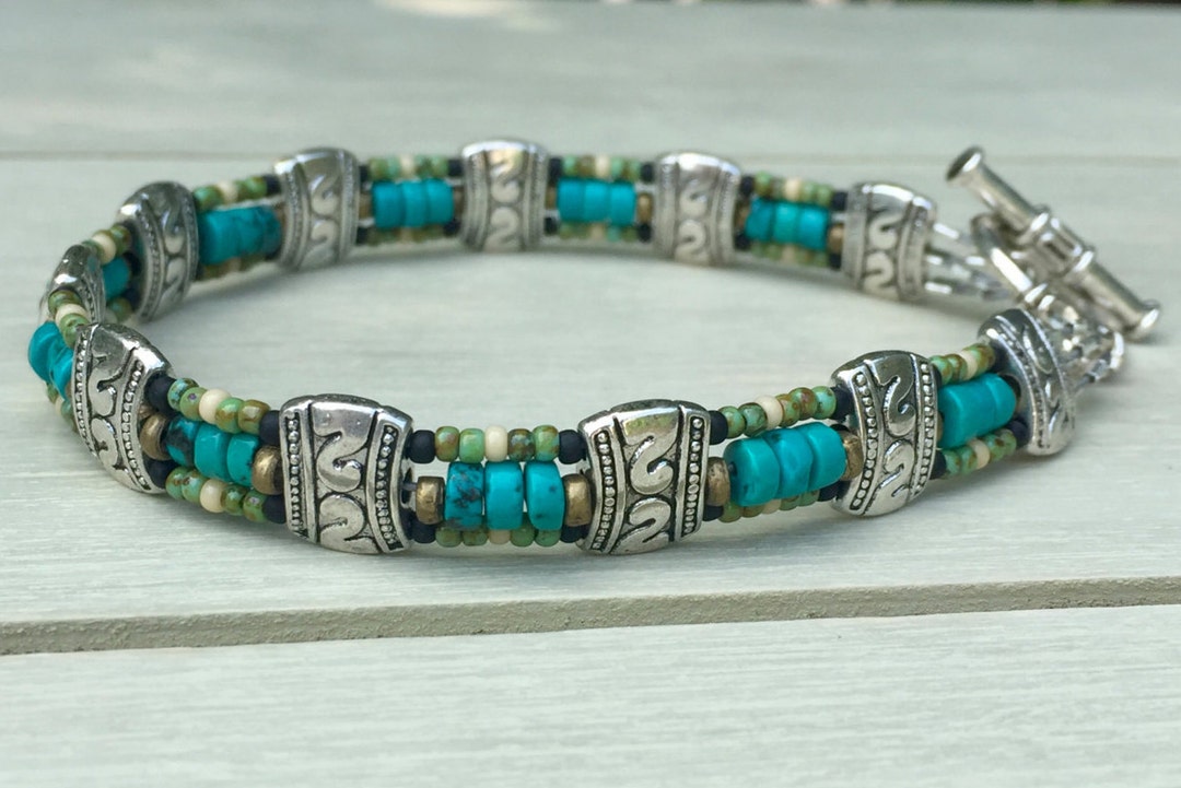 Turquoise, Turquoise Bracelet, Southwestern Style, Genuine Turquoise