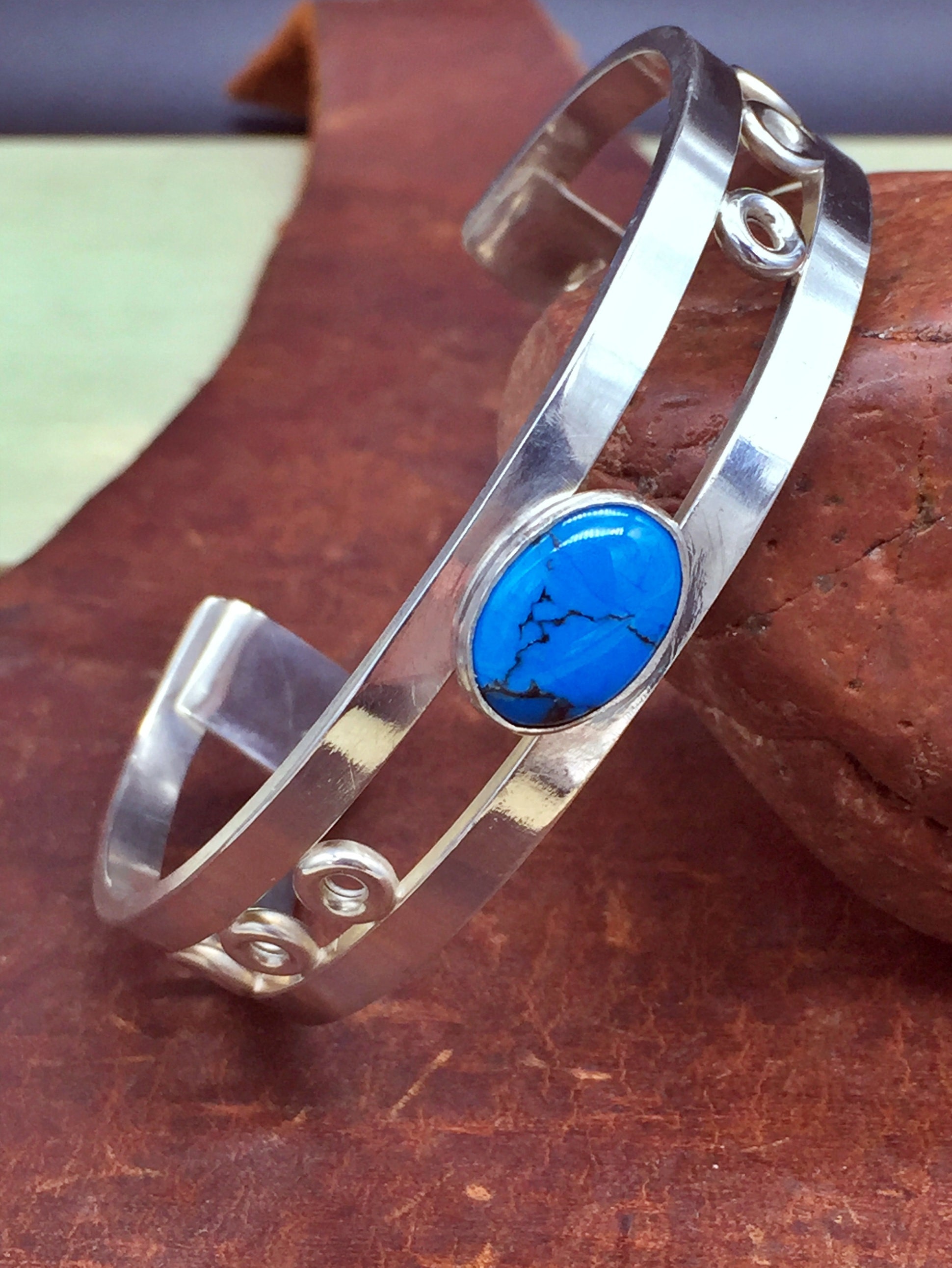 Mens Bracelet Mens Turquoise Bracelet Cuff Bracelet Etsy