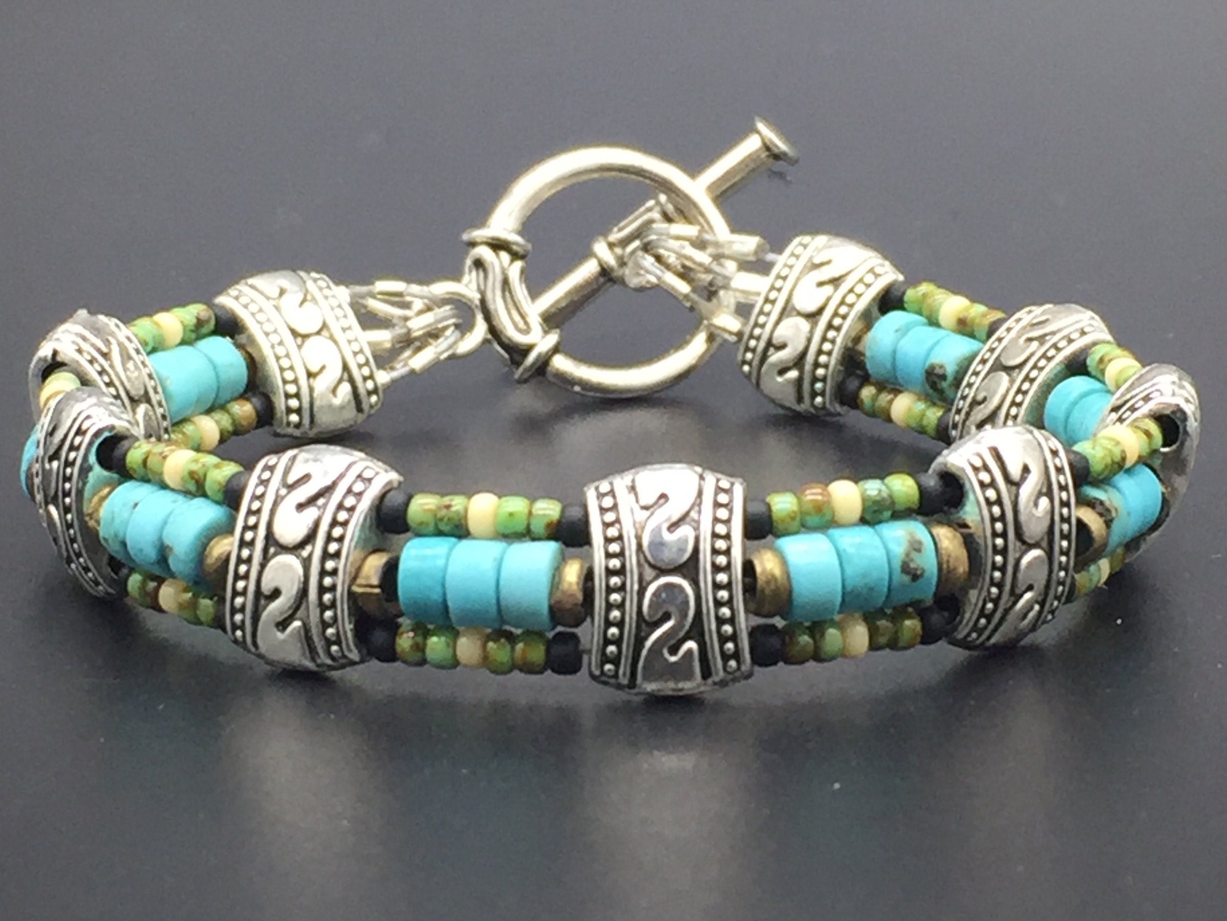 Turquoise Breacket Turquoise, Turquoise Bracelet, Southwestern Style, Genuine Turquoise ...