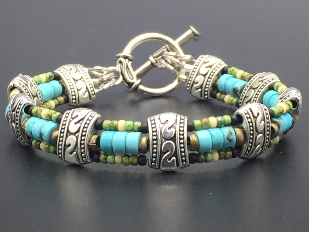 Mens Turquoise Bracelet, Mens Valentine Gift, Southwest Jewelry Gift