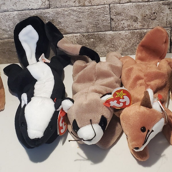 Ty Beanie Babies - Nuts, RIngo, Sly and others