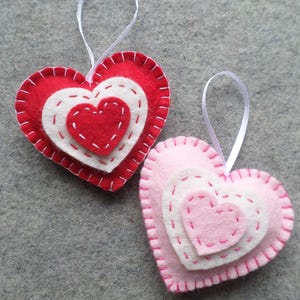 DIY Felt Heart Ornament Kit: Easy Beginner Sewing Craft