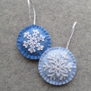 DIY Felt Snowflake Ornament Kit: Easy Embroidery Craft for Beginners