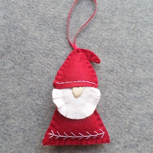 DIY Gnome Felt Ornament Kit, Easy Embroidery Sewing Craft for Beginners