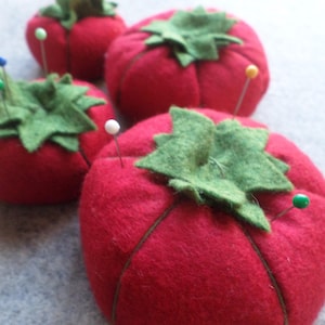 Classic Red Tomato Felt Pincushion