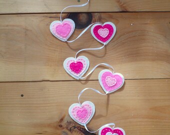 Valentine Heart Garland DIY Sewing Kit
