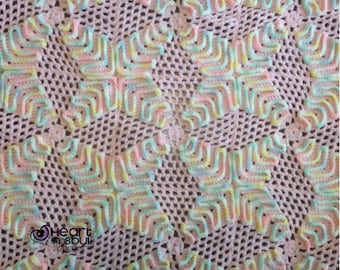 Crochet Baby Blanket Pattern: Easy Granny Square Afghan (Digital Download)