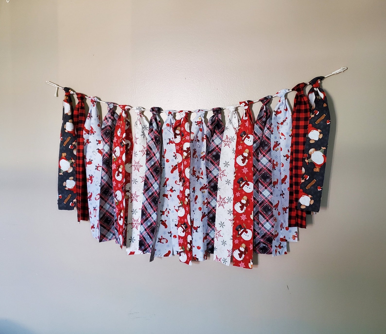 Christmas Garland Decor Banner Holiday Wall Art Banner Etsy