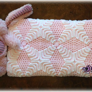 Crochet Baby Blanket Pattern, Easy Granny Square, Easy Blanket Pattern, Baby Afghan, Unisex Baby Blanket Pattern:  Natalia&#39;s Star Blanket