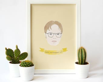 Dwight Schrute Print PRINTABLE WALL ART the Office Minimal | Etsy