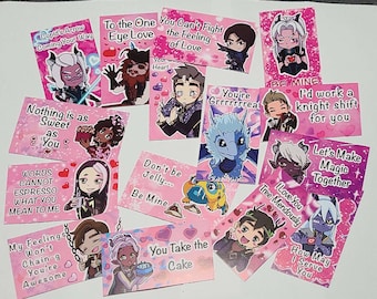Tarjetas de San Valentín del Príncipe Dragón: Mini impresiones coleccionables