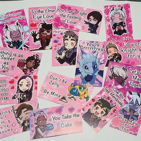 The Dragon Prince Valentines Karten Sammlerstück Drachenprinz Mini Drucke TDP - Versandkostenfrei