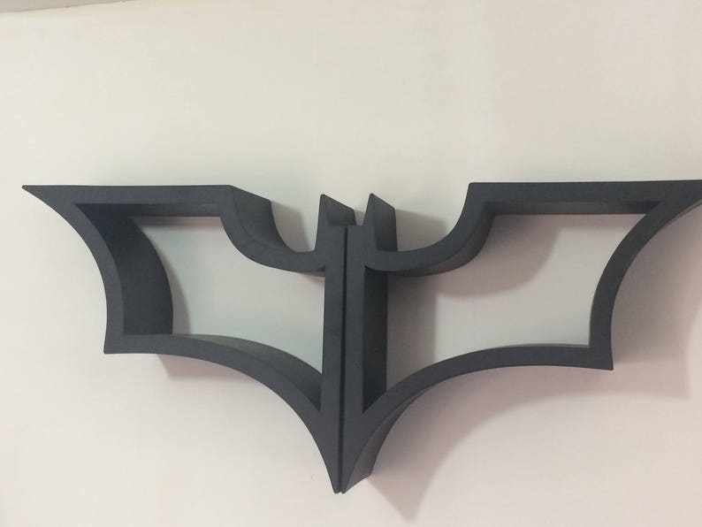 Batman Bookshelf Made Of Wood Etsy