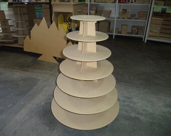 7 tier cupcake stand made of MDF wood. Up to 150 cupcakes capacity