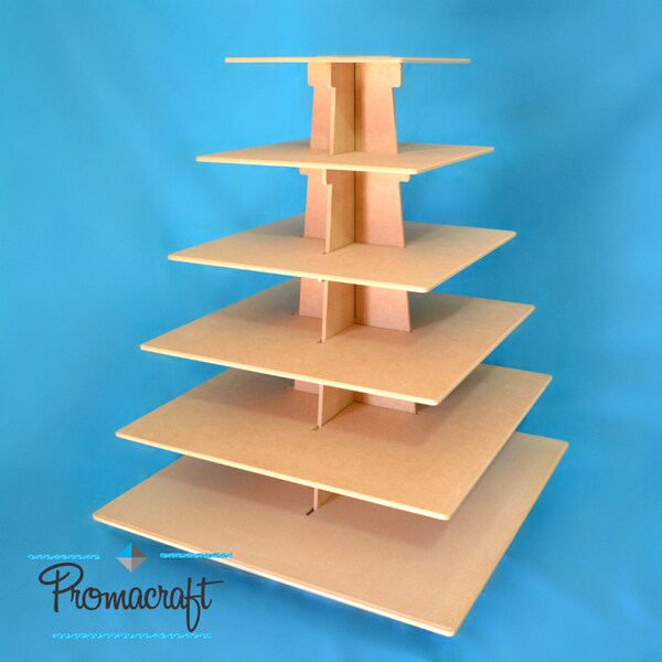 6 tier cupcake stand, square shape, great for weddings, birthdays