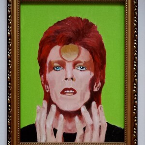David Bowie (from Ziggy Stardust era) Print of Acrylic Portrait *NOW* in 2 Sizes!!