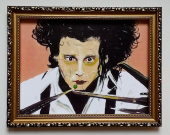 Edward Scissorhands Print of Acrylic Portrait *NOW* in 3 Sizes!