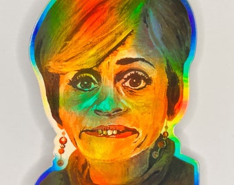 NEW! Jerri Blank Vinyl Sticker of Acrylic Portrait