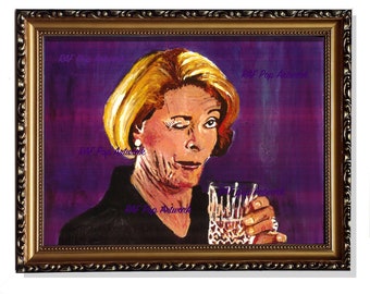 Lucille Bluth (From Arrested Development) Print of Acrylic Portrait *NOW* in 3 Sizes!