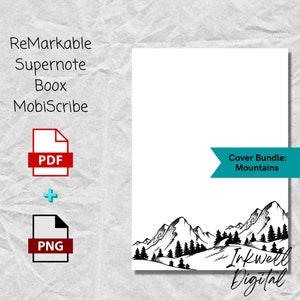 Mountain Cover Bundle - 5枚セット - Supernote、ReMarkable 2、Boox、Kindle Scribe eInkデバイス対応
