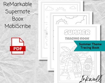 Carnet de notes sur le thème de l'été : 25 pages - Appareils eInk (fichier PDF)