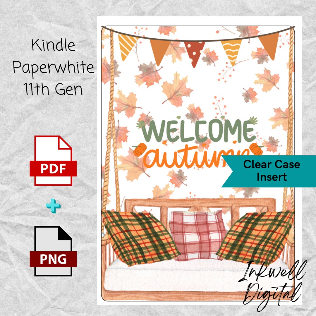 Hello Autumn Clear Case Insert - for Kindle Paperwhite 11th Gen - Etsy